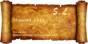 Stessel Lili névjegykártya
